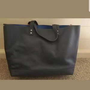 Jack Spade On Purpose Navy Leather Tote